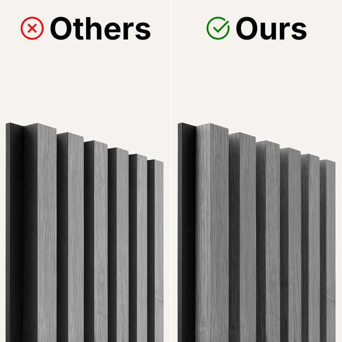 American Grey Acoustic Slat Wood Wall Panels | 3-Sided Veneer | SoundPanel®