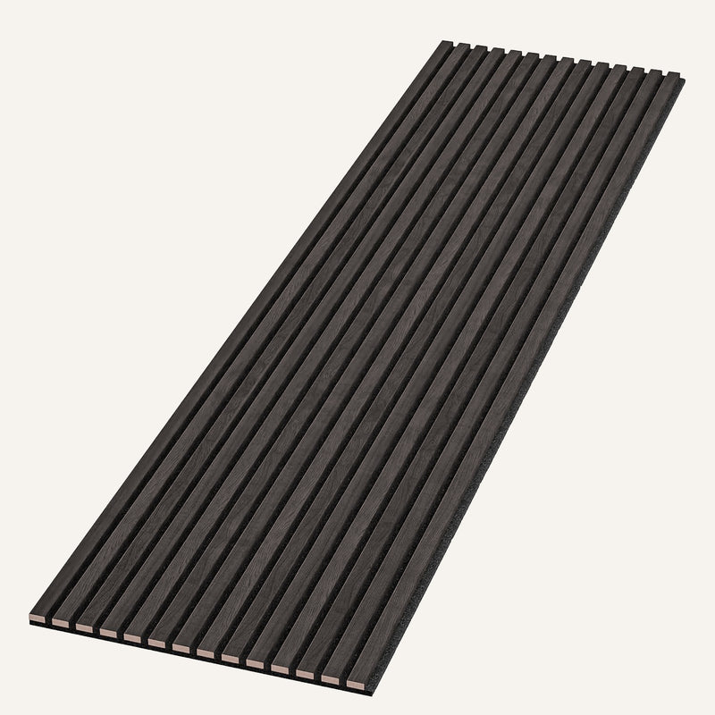 Acoustic Slat Wood Wall Panels in Smoked Oak — view 4