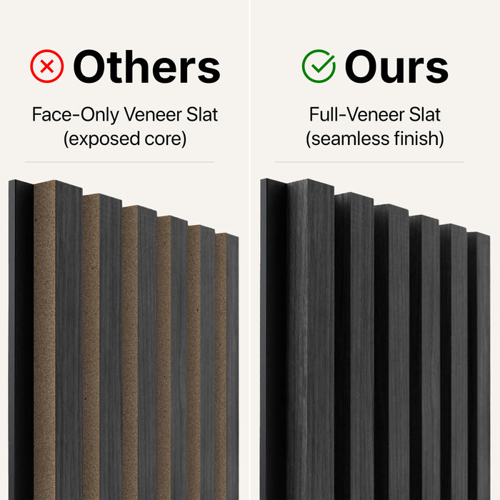 American Smoke Acoustic Slat Wall Panels | 3-Sided Veneer | SoundPanel®-Indoor-The Panel Hub
