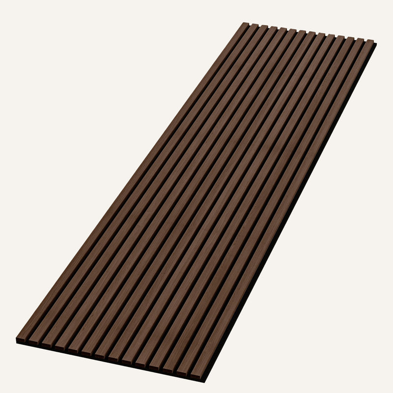 Acoustic Slat Wood Wall Panels in Walnut — view 4