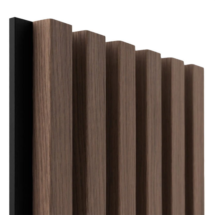 American Walnut Acoustic Slat Wood Wall Panels | 3-Sided Veneer | SoundPanel®