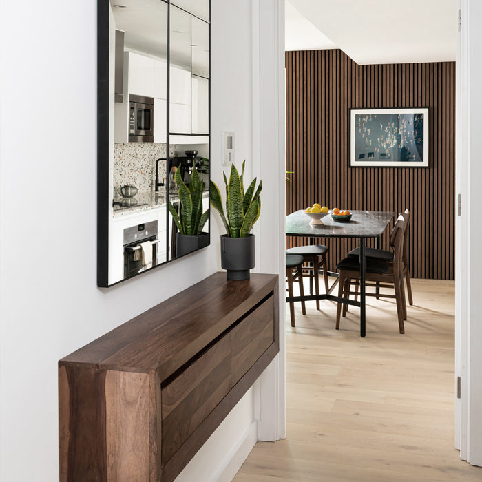 American Walnut Acoustic Slat Wood Wall Panels | 3-Sided Veneer | SoundPanel®