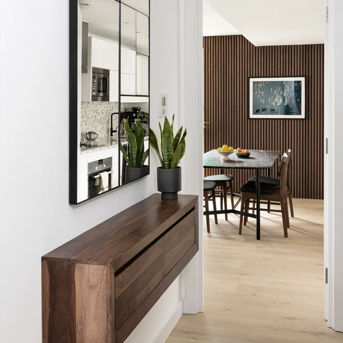 American Walnut Acoustic Slat Wood Wall Panels | 3-Sided Veneer | SoundPanel®