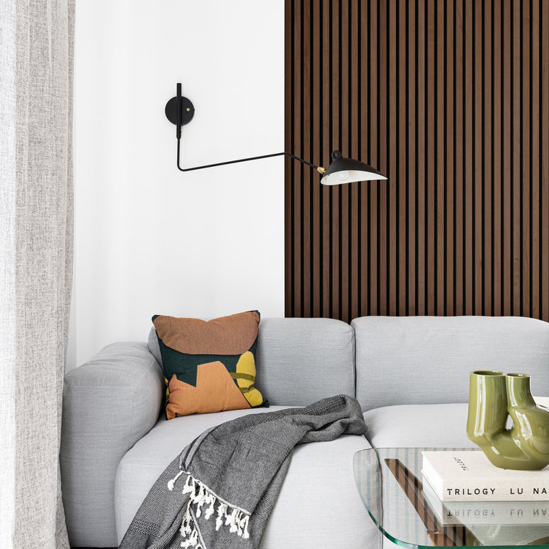 Acoustic Slat Wood Wall Panels in Walnut — view 10