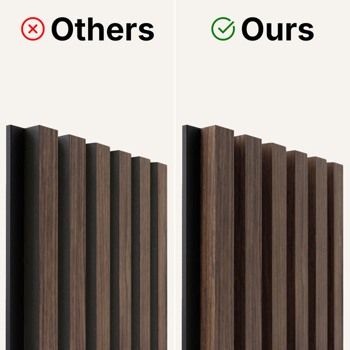 American Walnut Acoustic Slat Wood Wall Panels | 3-Sided Veneer | SoundPanel®