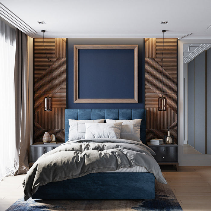 Espresso Crossing Lines Solid Wood Wall Panel | GroovePanel®