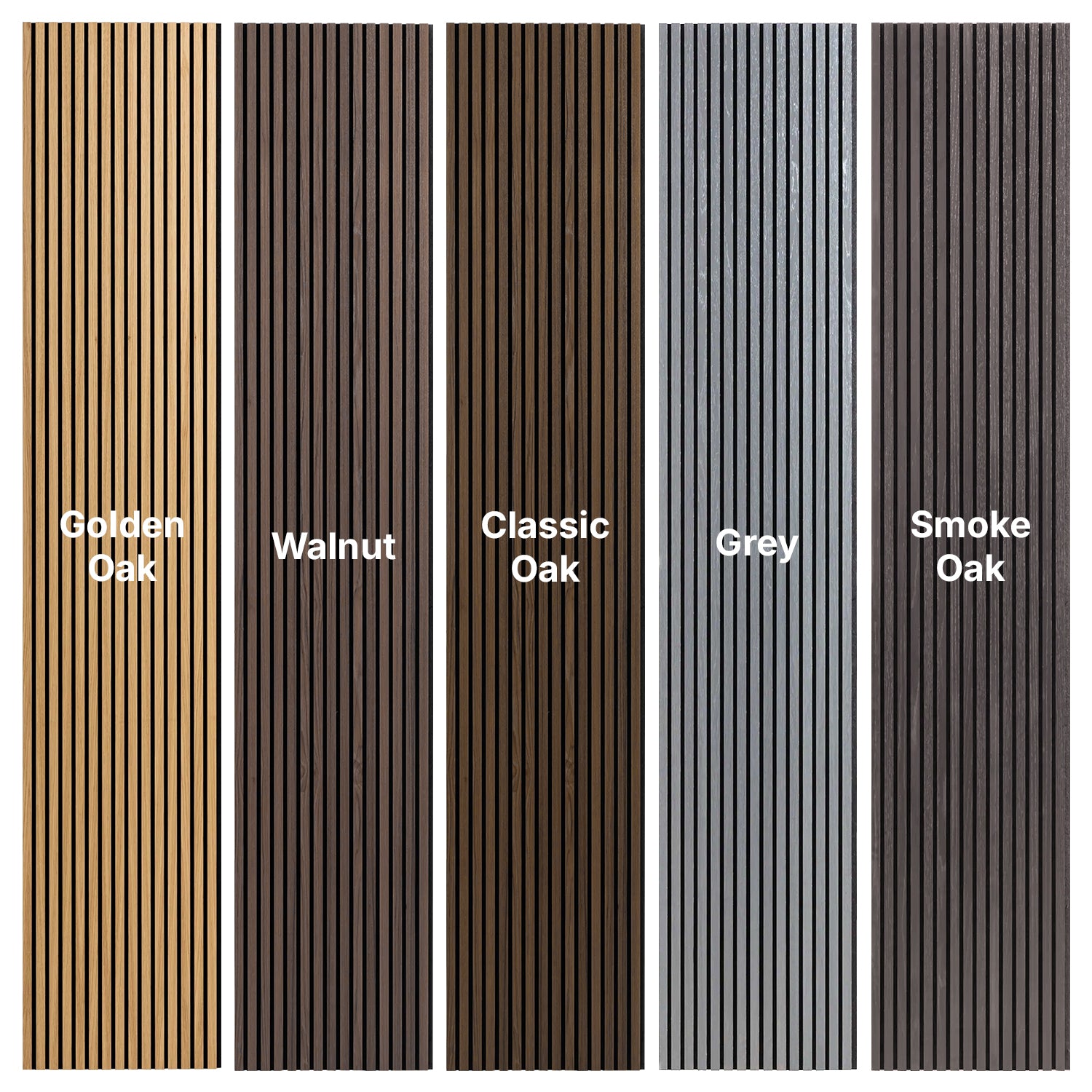 American Smoke Acoustic Slat Wall Panels | 3-Sided Veneer | SoundPanel®-Indoor-The Panel Hub