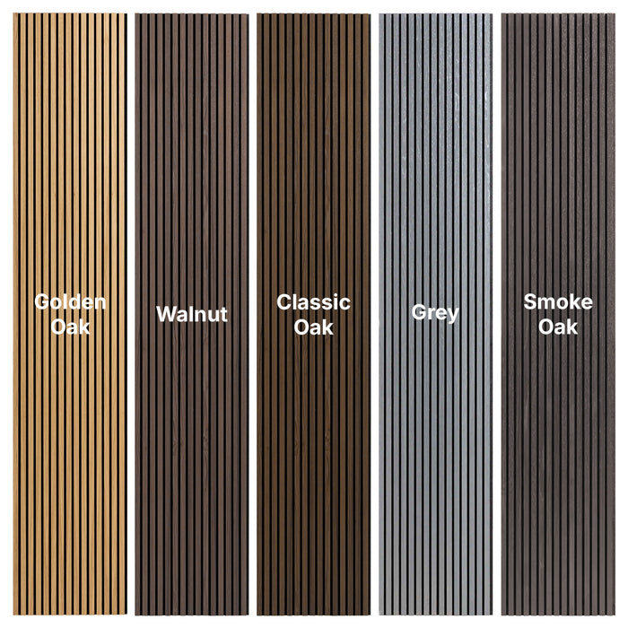 American Walnut Acoustic Slat Wood Wall Panels | 3-Sided Veneer | SoundPanel®