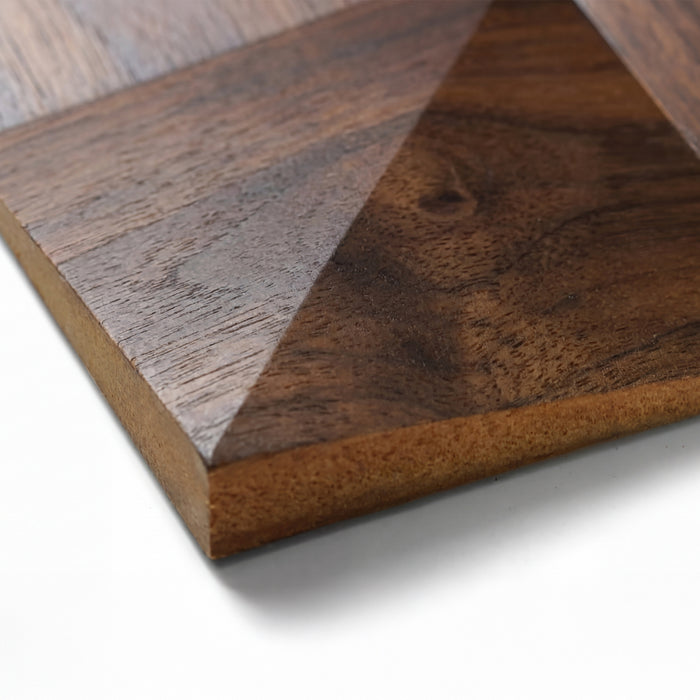 Walnut Triangle Solid Wood Wall Panels | GroovePanel®