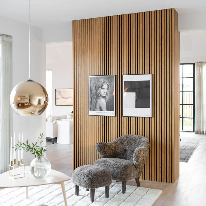 America Golden Acoustic Wall Panels | 3 - Sided Wood Veneer | SoundPanel® - The Panel Hub