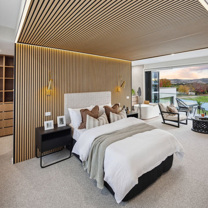 America Golden Acoustic Wall Panels | 3 - Sided Wood Veneer | SoundPanel® - The Panel Hub