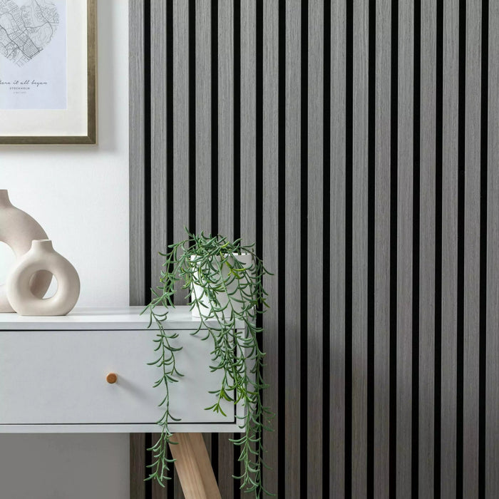 America Grey Acoustic Wall Panels | 3-Sided Wood Veneer | SoundPanel®.