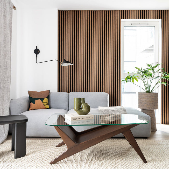 America Walnut Acoustic Wall Panels | 3-Sided Wood Veneer | SoundPanel®.