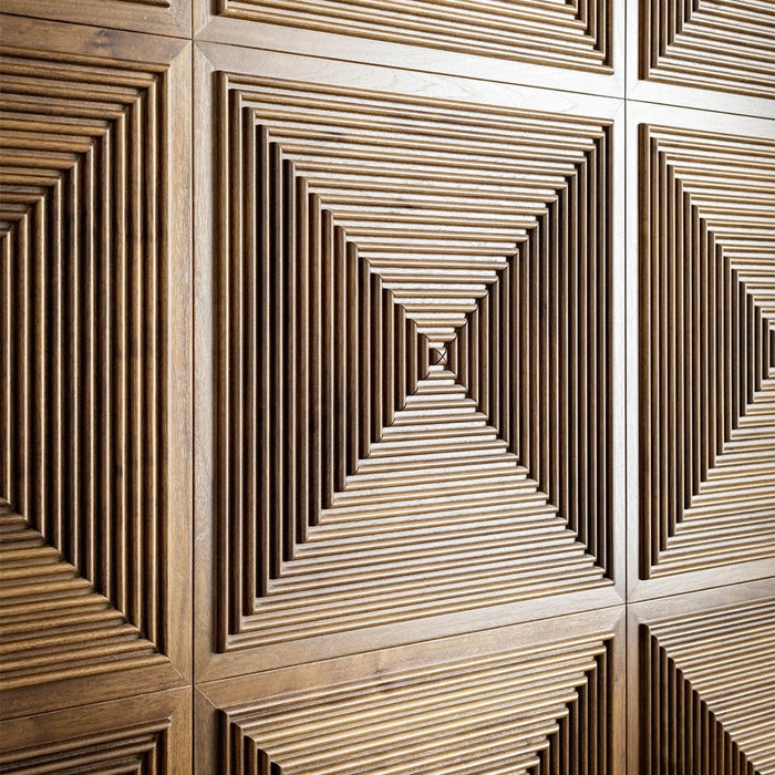 3D Concentric Square Wood Wall Panel | GroovePanel®