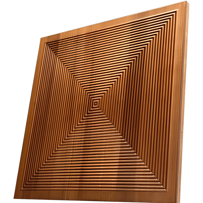 Brown Parallel Mosaic Solid Wood Wall Panel | GroovePanel® - The Panel Hub