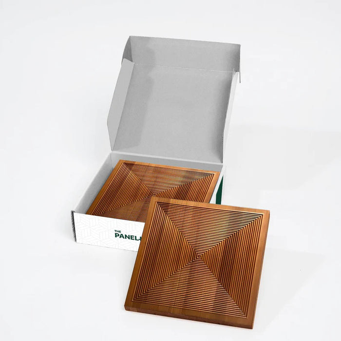 Brown Parallel Solid Wood Wall Panel | GroovePanel®.