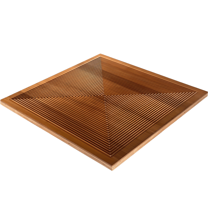Brown Parallel Mosaic Solid Wood Wall Panel | GroovePanel® - The Panel Hub