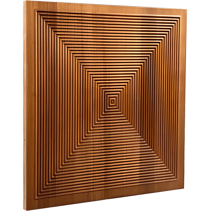 Brown Parallel Mosaic Solid Wood Wall Panel | GroovePanel® - The Panel Hub