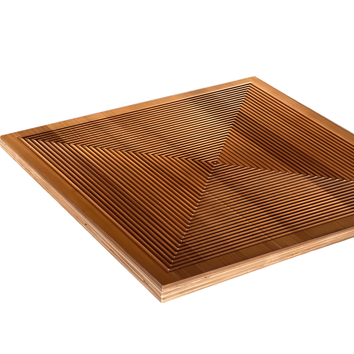 Brown Parallel Mosaic Solid Wood Wall Panel | GroovePanel® - The Panel Hub