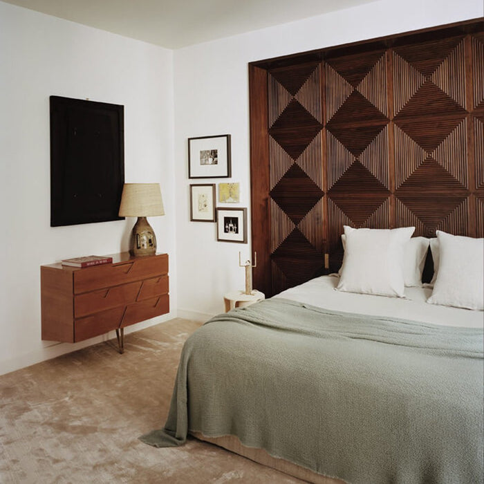 Brown Parallel Mosaic Solid Wood Wall Panel | GroovePanel® - The Panel Hub