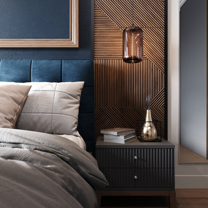 Dark Brown Tangram Mosaic Solid Wood Wall Panel | GroovePanel® - The Panel Hub