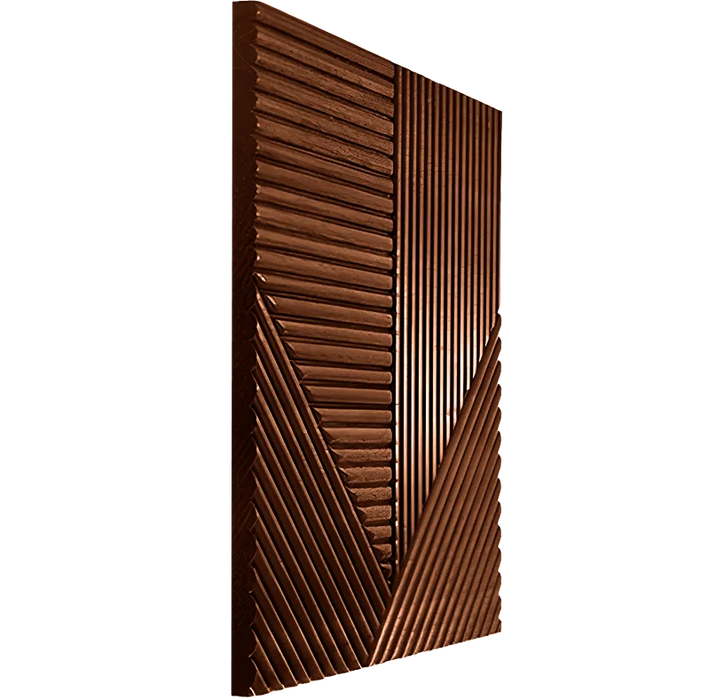 Espresso Crossing Lines Solid Wood Wall Panels | GroovePanel®