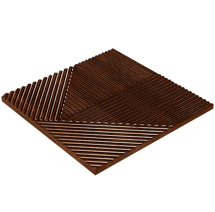 Espresso Crossing Lines Solid Wood Wall Panels | GroovePanel®