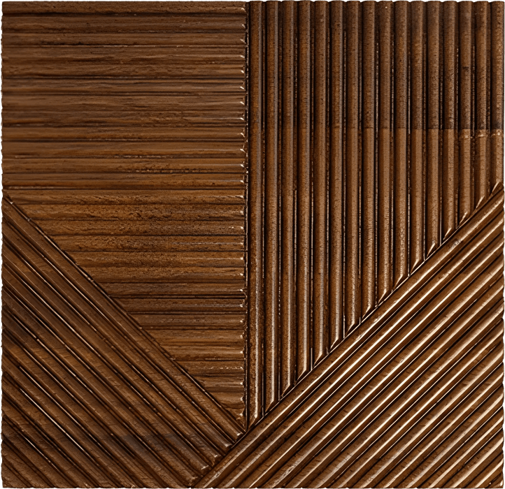 Espresso Crossing Lines Solid Wood Wall Panel | GroovePanel®.