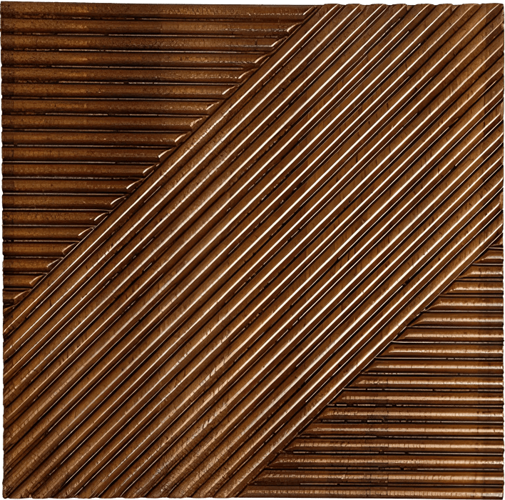 Espresso Crossing Lines Solid Wood Wall Panel | GroovePanel®.
