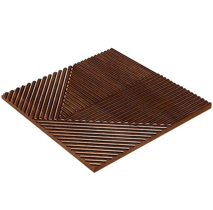 Espresso Crossing Lines Solid Wood Wall Panels | GroovePanel®