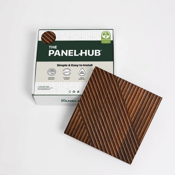 GroovePanel® | Solid Wood Wall Panel | Mixed Mosaic - Sample Box - The Panel Hub