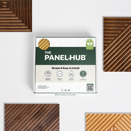 GroovePanel® | Solid Wood Wall Panel | Mixed Mosaic - Sample Box - The Panel Hub