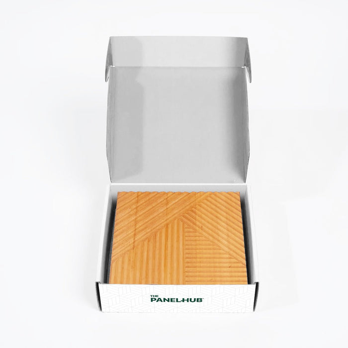 GroovePanel® | Solid Wood Wall Panel | Mixed Mosaic - Sample Box - The Panel Hub