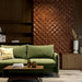 Walnut Triangle Mosaic Solid Wood Wall Panel | GroovePanel® - The Panel Hub