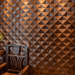 Walnut Triangle Mosaic Solid Wood Wall Panel | GroovePanel® - The Panel Hub