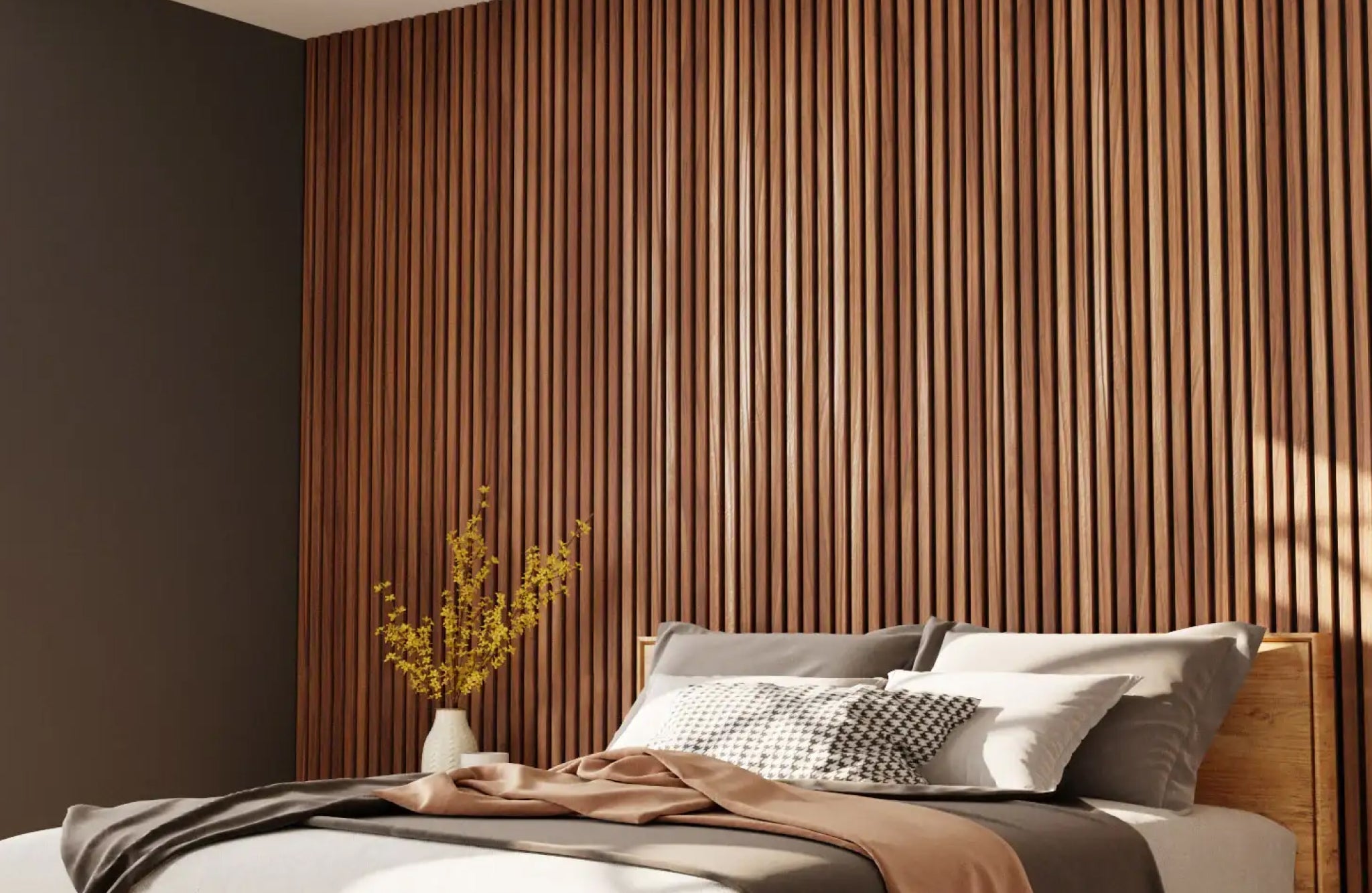 Modern Wood Slat Accent Wall